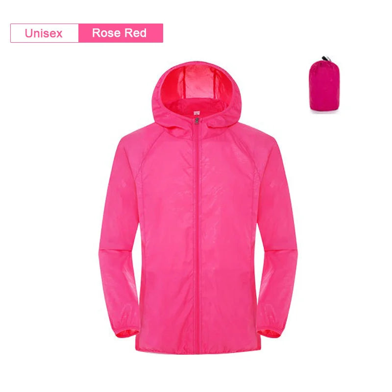 Camping Waterproof Windbreaker Rain Jacket – Unisex Lightweight Outdoor Coat - 3KDyn